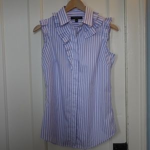 Banana Republic Stripe Sleeveless Blouse Shirt S 2
